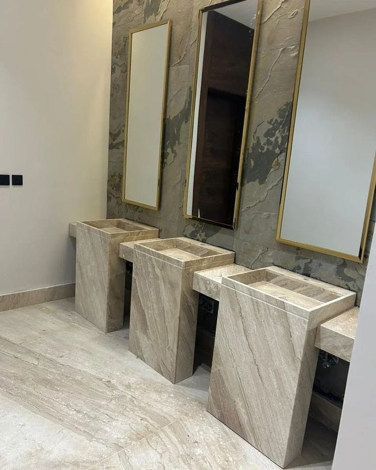 مغاسل رخام ، حمامات حديثة من افضل التصاميم