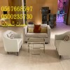تأجير كنب جلد أبيض ، طاولات طعام مع كراسي ، طاولات كوكتيل 8597 766 056