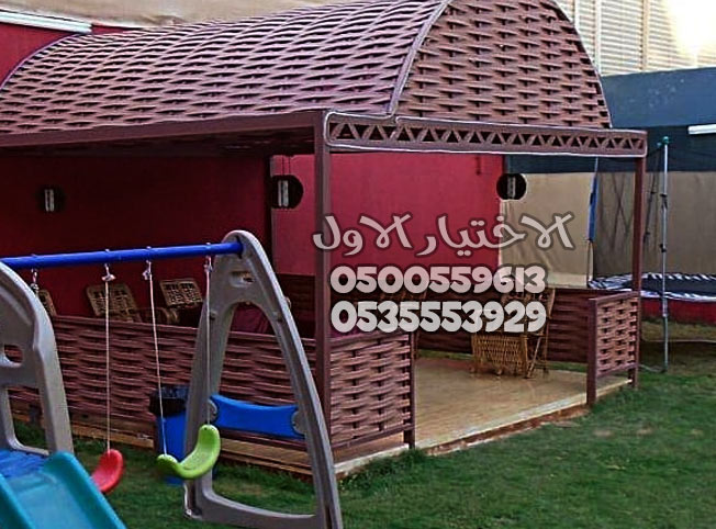 برجولات خشبية للروف والحدائق في الرياض  0500559613 من مؤسسة مظلات وسواتر الإختيار الأول