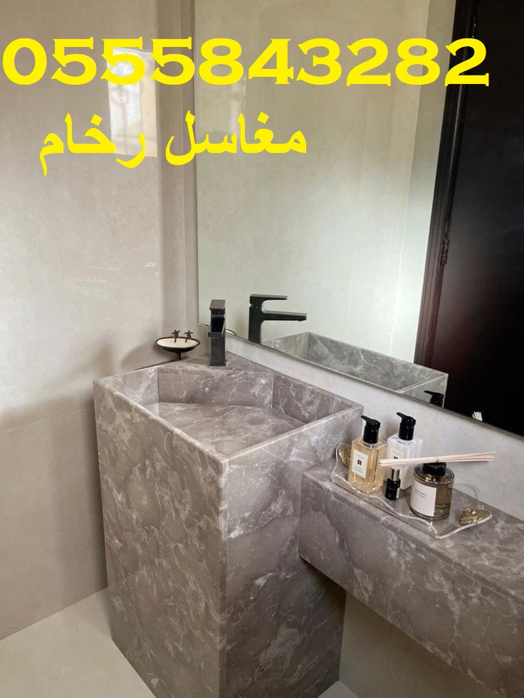 مغاسل رخام , ديكورات مغاسل حمامات جديدة