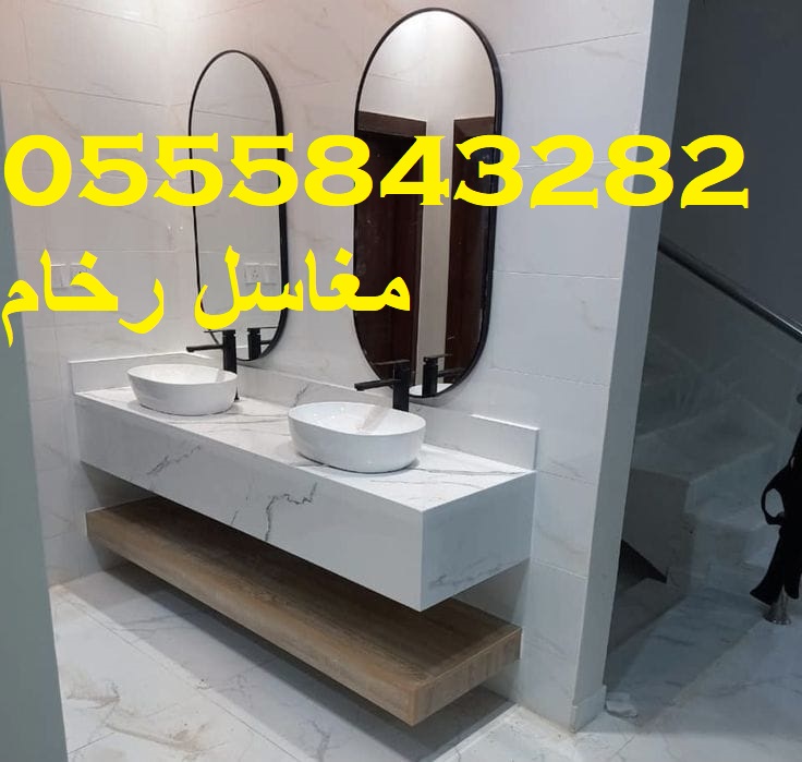 مغاسل رخام , ديكورات مغاسل حمامات جديدة